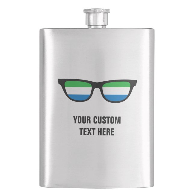 Cantil Frasco personalizado de Sierra Leone Shades (Frente)