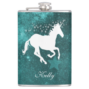 Cantil Frasco Personalizado do Teal Unicorn