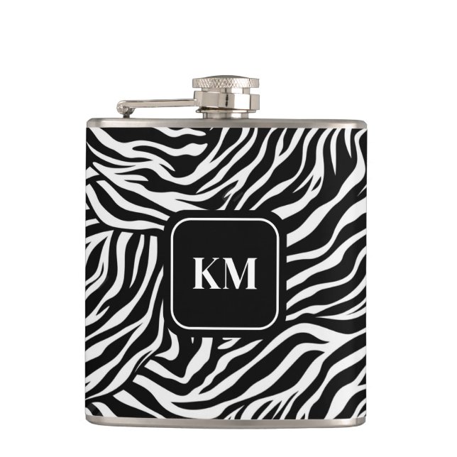 Cantil Frasco Personalizado Estampa Zebra (Frente)