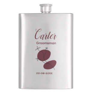 Cantil Frasco Personalizado para Padrinho de Casamento co