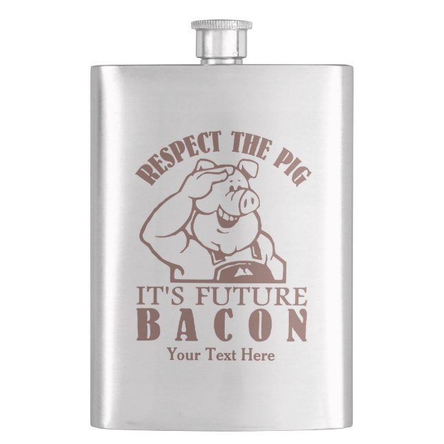 Cantil Frasco personalizado PIG-BACON (Frente)