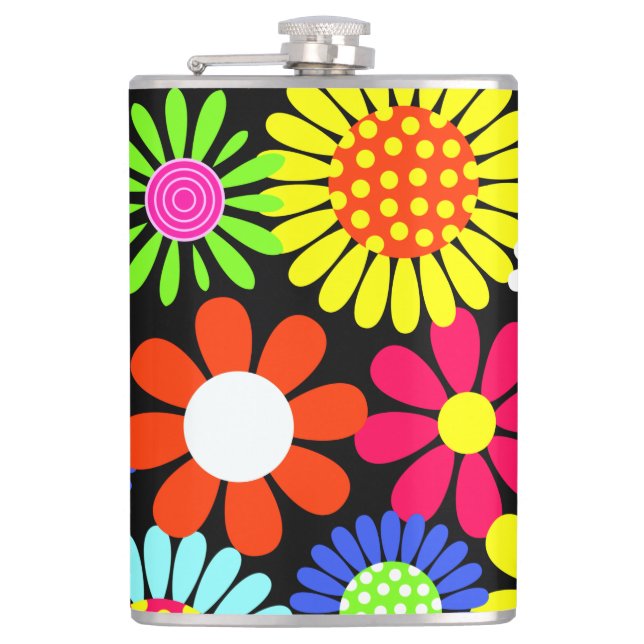 Cantil Frasco retro primavera hippie flower power (Frente)