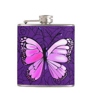 Cantil Frasco Roxo com Borboleta