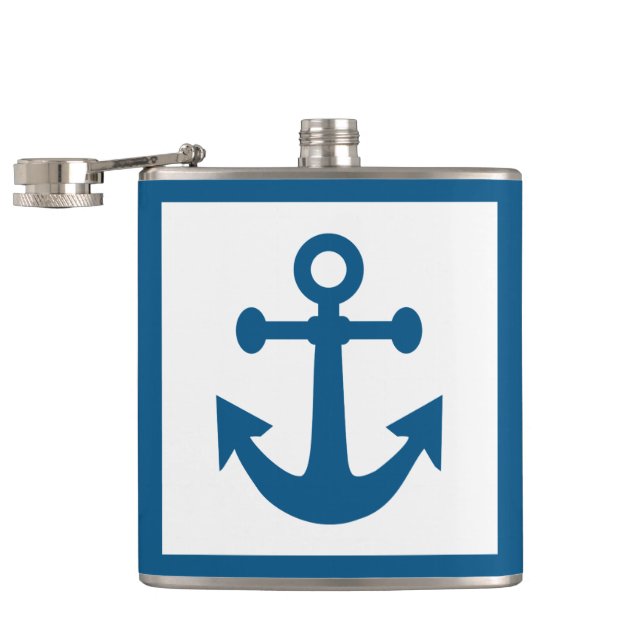 Cantil Frascos de nome personalizado de Âncora Náutica (Aberto)