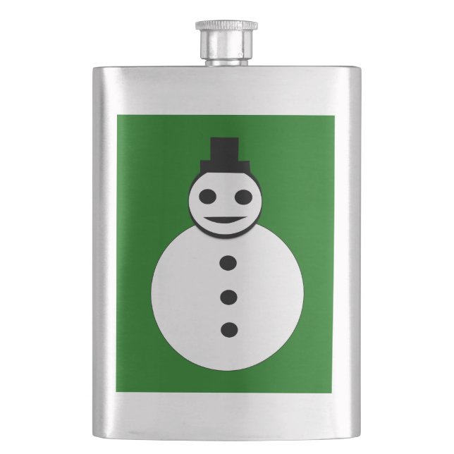 Cantil Frascos de Snowman de Natal sorridentes (Frente)