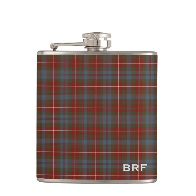 Cantil Fraser de Lovat Weathered Tartan Monograma (Frente)