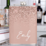 Cantil Frente Rosa Dourada Blush Cor-de-rosa-claro Monogr<br><div class="desc">Rosa Dourado feminino - Brilhante cor-de-rosa brilhante Brilhante Brugado Metal Monograma Nome e Frasco de Partido Inicial. Isto faz o doce e perfeito aniversário de 16 anos,  casamento,  chá de panela,  aniversário,  chá de fraldas ou festa de solteira presente para alguém que ama luxo de luxo e estilos quíticos.</div>