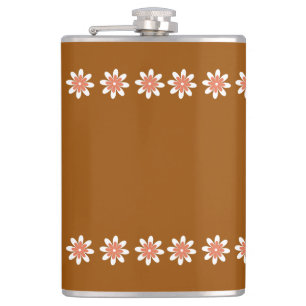 Cantil Fronteira Floral Mínima Retro Marrom Terroso
