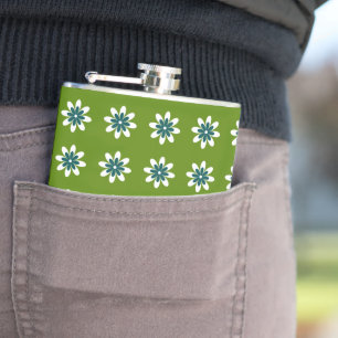 Cantil Fronteira Floral Minimalista Verde Abacate Retro