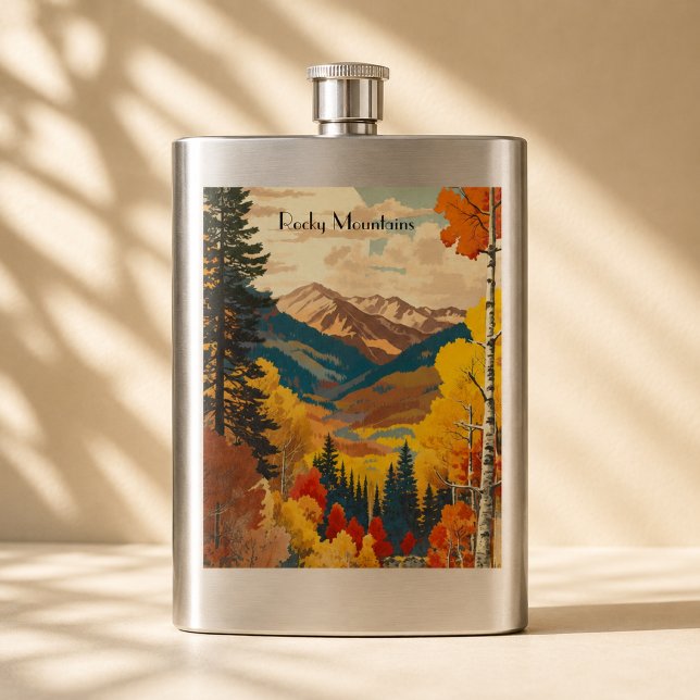 Cantil Fuga Outonal Vintage das Montanhas Rochosas (Criador carregado)