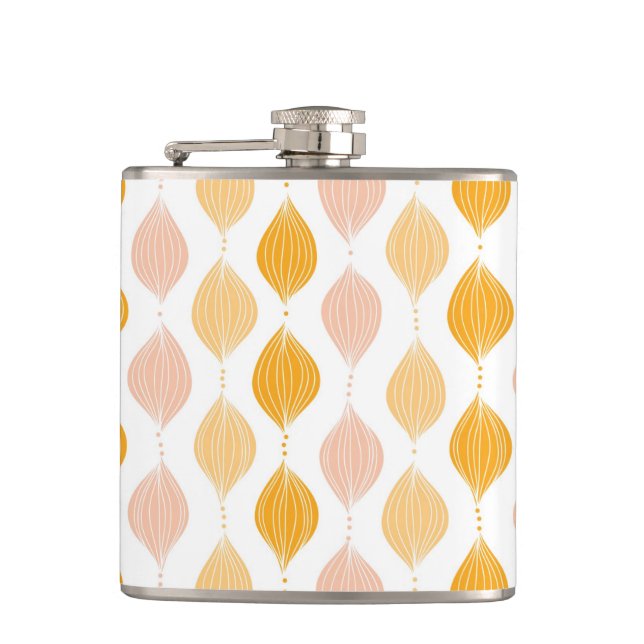 Cantil Fundo dourado abstrato do teste padrão do ogee (Frente)