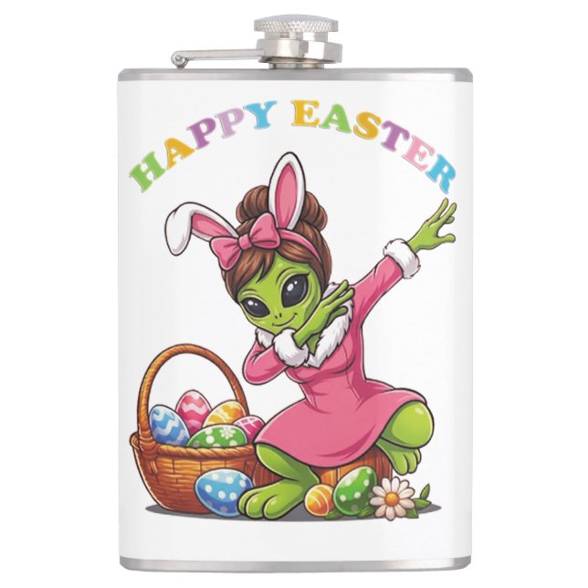 Cantil Funny Alien Easter Bunny Dabbing Cute Easter Egg (Frente)