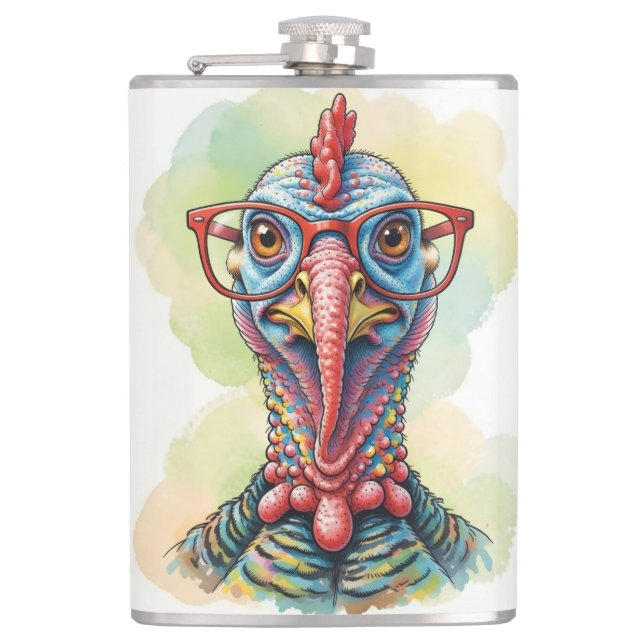 Cantil Funny Turkey in Glasses Cartoon Fun (Frente)