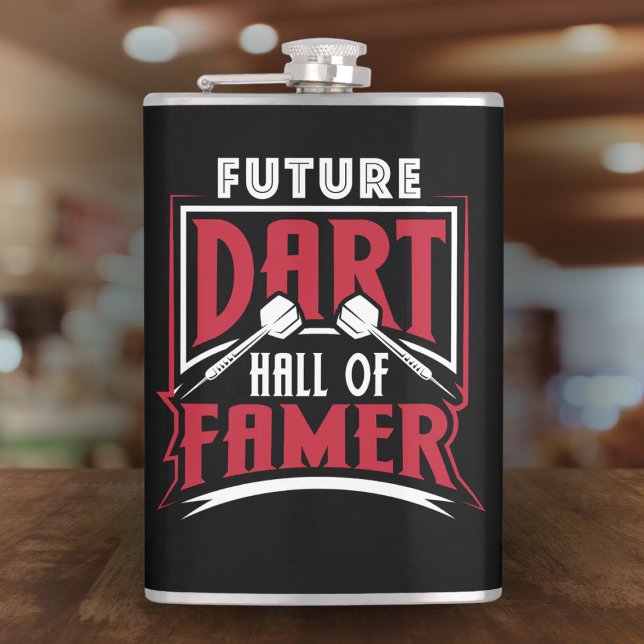Cantil Futuro Dart Hall do Famer Vinyl Wrapped Flask 8 oz (Criador carregado)