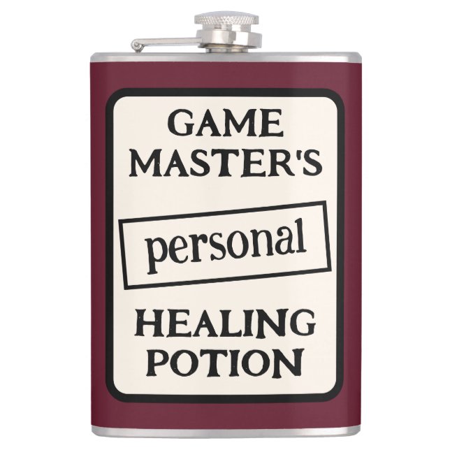 Cantil Game Master's Healing Potion Vinyl Wrapped Flask (Frente)