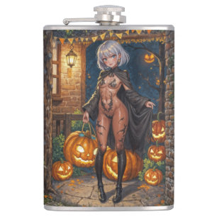 Cantil Garota de Anime no Halloween Festas ou Travessuras