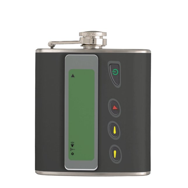 Cantil Garrafa anca do desenhista Nutcase de 7 onças - (Frente)