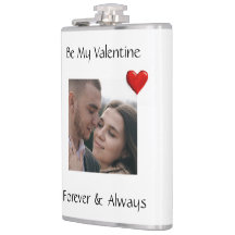 Garrafa Be My Valentine Personalizada com Foto em 