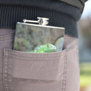 Cantil Garrafa de aço inoxidável verde iguana