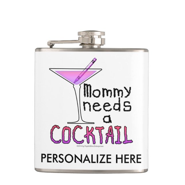 Cantil GARRAFA do COCKTAIL - a mamãe precisa um COCKTAIL! (Frente)