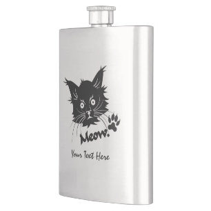 Cantil Garrafa do costume do gato preto