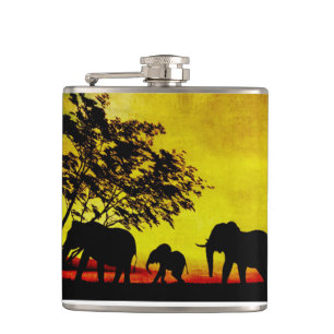 Cantil Garrafa do por do sol dos elefantes
