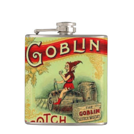 Cantil Garrafa do quadril da etiqueta do uísque do gnomo