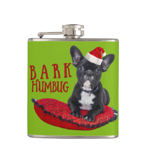 Cantil Garrafa engraçada do verde do buldogue francês d