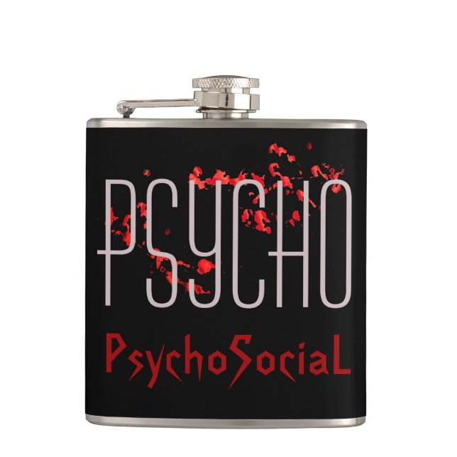 Cantil Garrafa Envolta em Vinil Psycho (Frente)