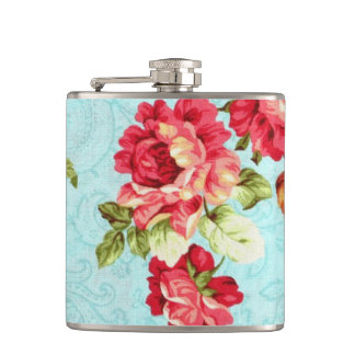 Cantil Garrafa floral da rosa vermelha da casa de campo
