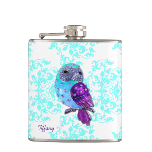 Cantil Garrafa Jeweled chique do bebendo do damasco da