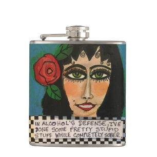 Cantil Garrafa-na defesa do álcool