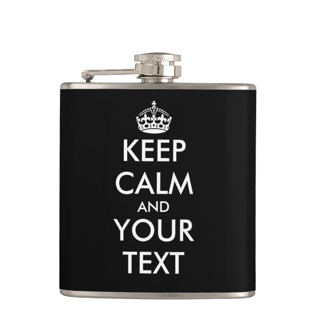 Cantil Garrafa personalizada do presente de KeepCalm para (Frente)