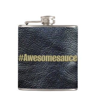 Cantil Garrafa preta do Couro-Olhar de Awesomesauce