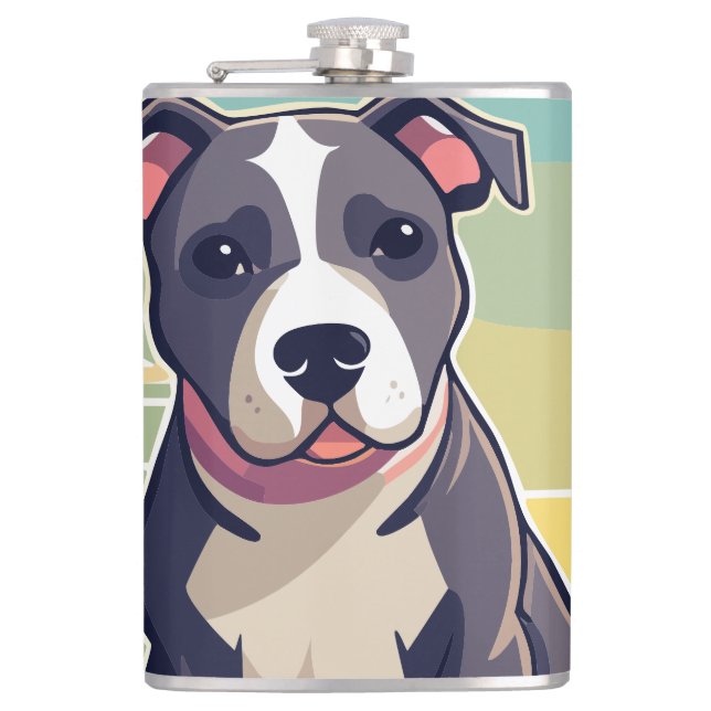 Cantil Garrafa térmica com design de cachorrinho fofo (Frente)