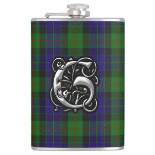 Cantil Garrafa velha de Scotland do Tartan de Gunn do cl