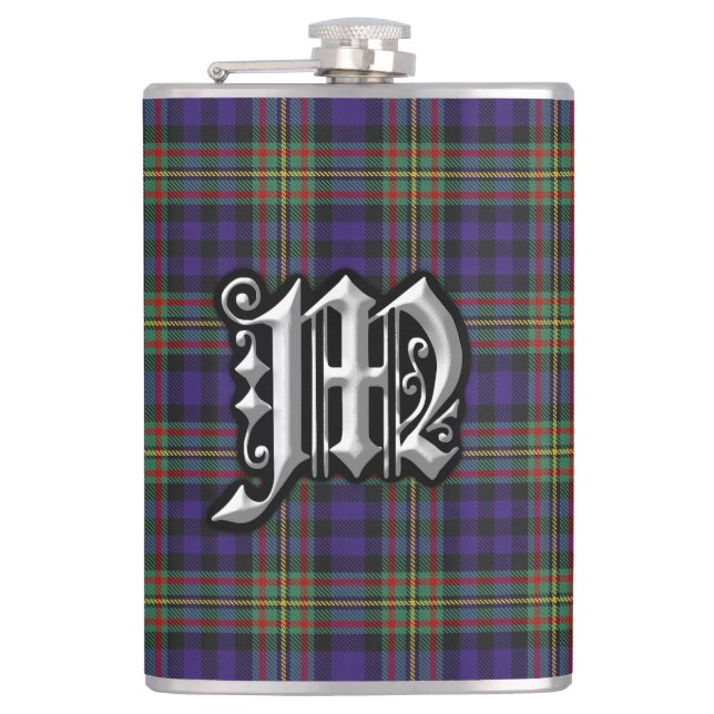 Cantil Garrafa velha de Scotland do Tartan de MacLellan (Frente)