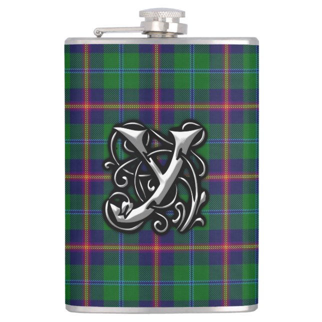 Cantil Garrafa velha de Scotland do Tartan novo do clã (Frente)