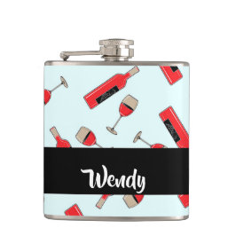 Cantil Garrafas de vinho tinto e padrão de óculos