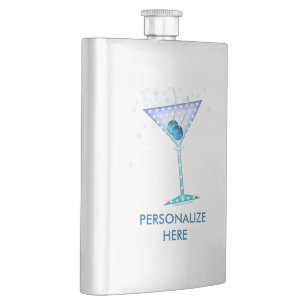 CANTIL GARRAFAS DO COCKTAIL, DESIGN AZUL DE MARTINI