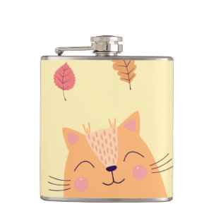 Cantil Gatinho Laranja Gengibre Fofo Brincando nas Folhas
