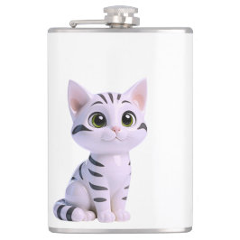 Cantil Gatinho Tabby Branco
