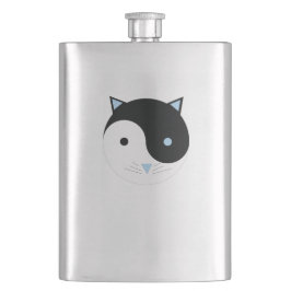 Cantil Gatinho YinYang em azul Meditação de Cute Yoga Des