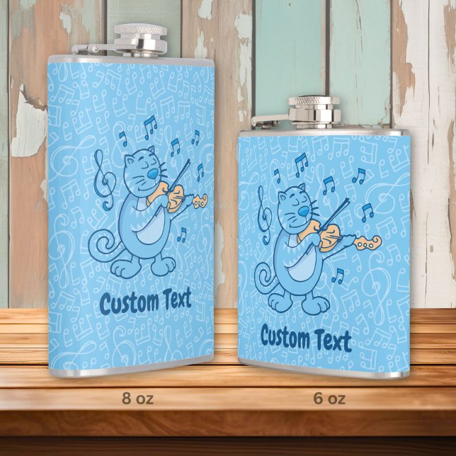 Cantil Gato Azul com Hip Flask de Violino (Criador carregado)