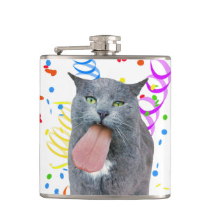 Cantil Gato de Festa Pegou Sua Língua?