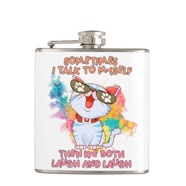 Cantil Gato Engraçado falando consigo mesmo - Gato Bonito (Frente)