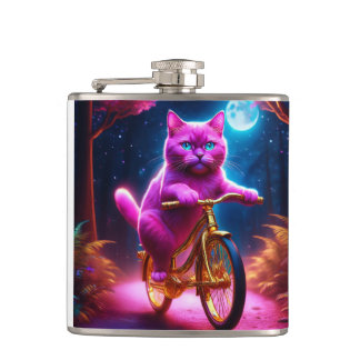 Cantil Gato Rosa Em Um Caminho Cênico De Bicicleta De Our