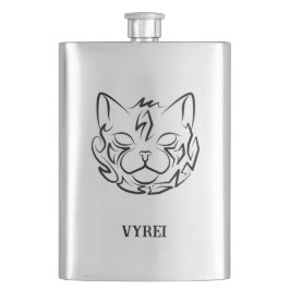 Cantil Gato Tribal Negro e Branco