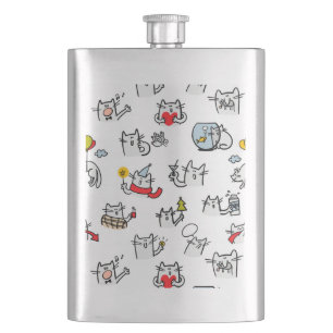 Cantil Gatos engraçados, leite e magia.