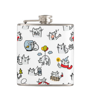 Cantil Gatos engraçados, leite e magia.